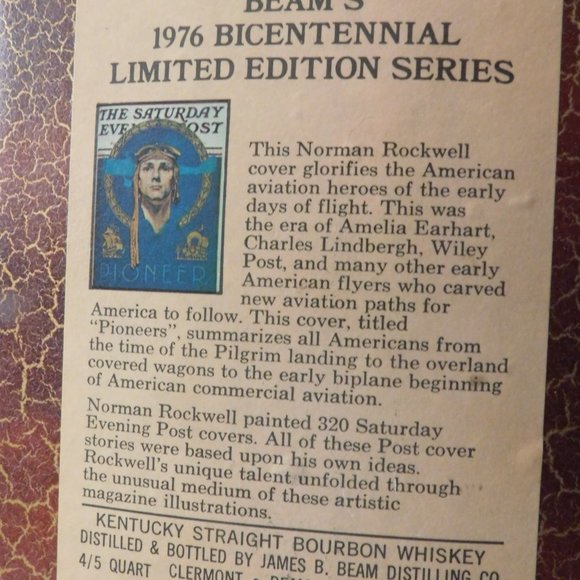Vintage Jim Beam Bicentennial Decanter Saturday Evening Post Pioneer - Picture 7 of 12